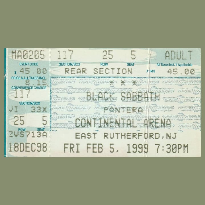 Black Sabbath, East Rutherford, NJ, February 5, 1999