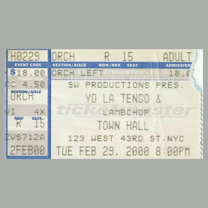 Yo La Tengo, New York, NY, February 29, 2000